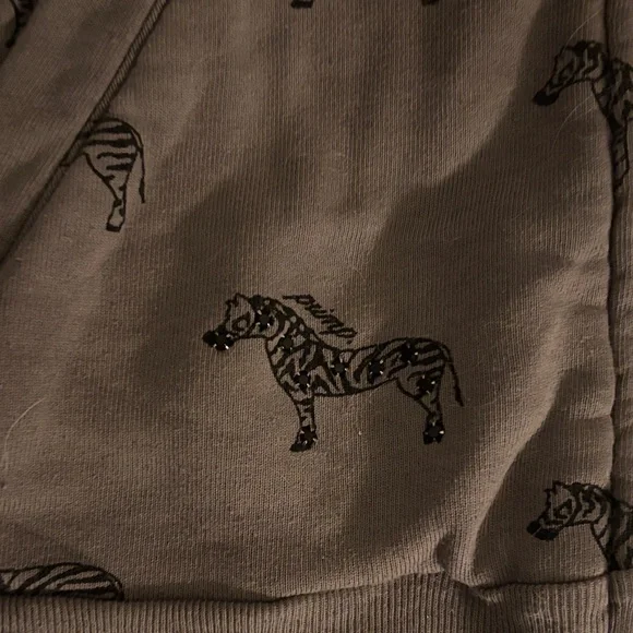 Gray Hoodie with Zebra Print - Picture 4 of 4